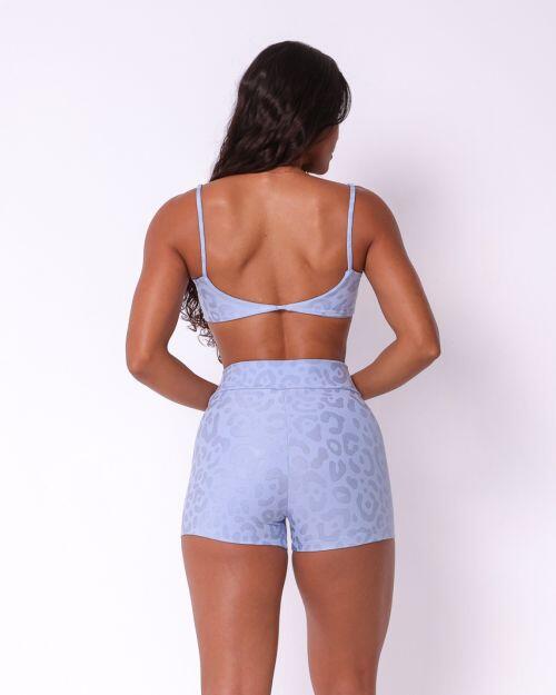 Conjunto Short Básico Cós Cruzado New Onça Fit + Top Ju