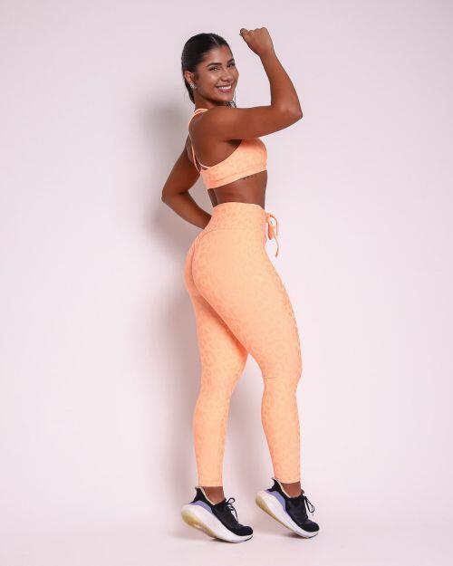 Conjunto Calça Legging Empina New Onça Fit + Top Lu