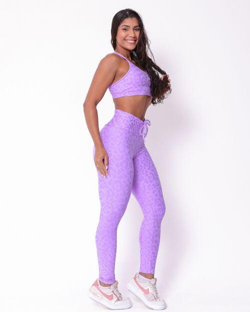 Conjunto Cal�a Legging Empina New On�a Fit + Top Lu