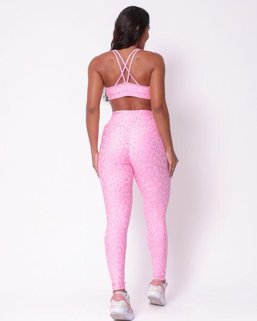 Conjunto Calça Legging Empina New Onça Fit + Top Lu