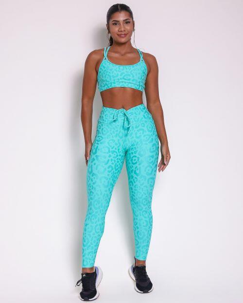 Conjunto Cal�a Legging Empina New On�a Fit + Top Lu