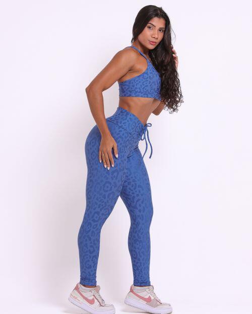 Conjunto Calça Legging Empina New Onça Fit + Top Lu