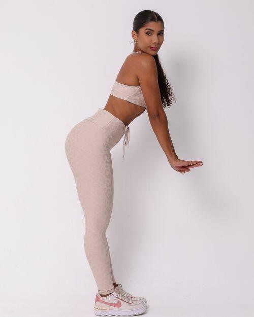 Conjunto Calça Legging Empina New Onça Fit + Top Lu