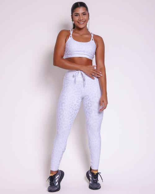 Conjunto Calça Legging Empina New Onça Fit + Top Lu