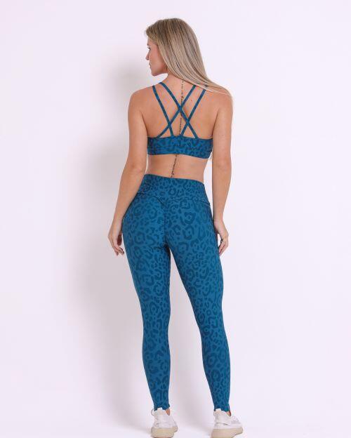 Conjunto Calça Legging Empina New Onça Fit + Top Lu