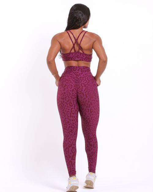 Conjunto Calça Legging Empina New Onça Fit + Top Lu