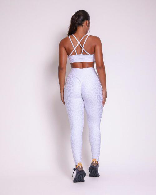 Conjunto Calça Legging Empina New Onça Fit + Top Lu
