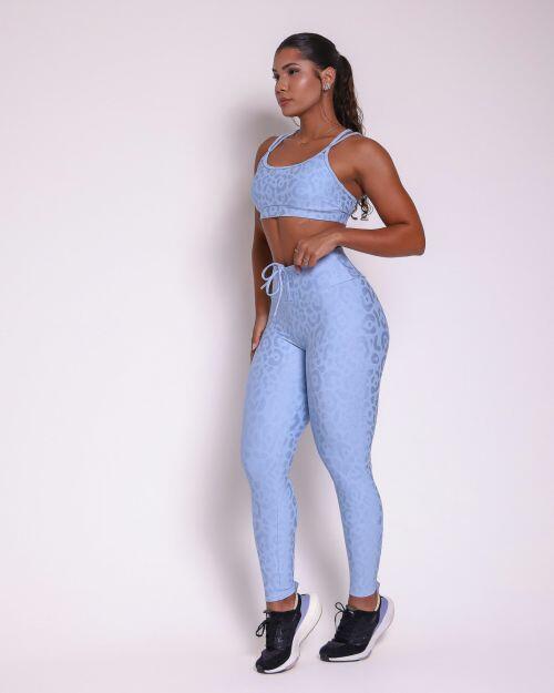 Conjunto Calça Legging Empina New Onça Fit + Top Lu