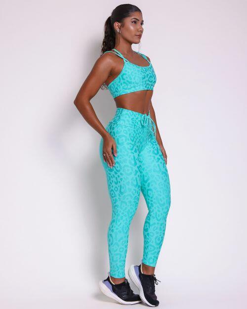 Conjunto Cal�a Legging Empina New On�a Fit + Top Lu