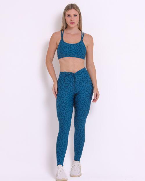 Conjunto Cal�a Legging Empina New On�a Fit + Top Lu