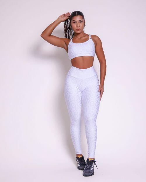 Conjunto Cal�a Legging B�sica New On�a Fit + Top Lu