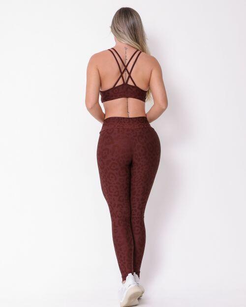 Conjunto Cal�a Legging B�sica New On�a Fit + Top Lu
