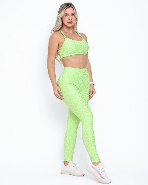 Conjunto Cal�a Legging B�sica New On�a Fit + Top Lu