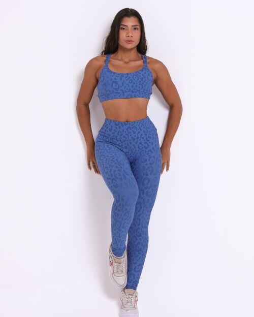Conjunto Cal�a Legging B�sica New On�a Fit + Top Lu