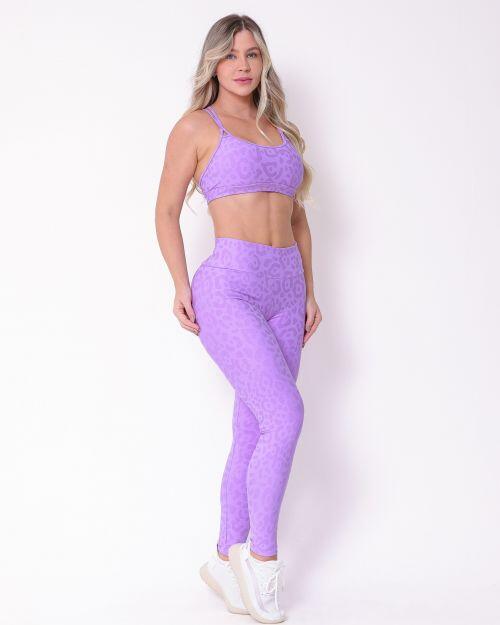 Conjunto Cal�a Legging B�sica New On�a Fit + Top Lu