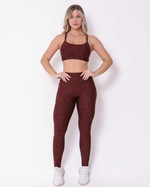 Conjunto Cal�a Legging B�sica New On�a Fit + Top Lu