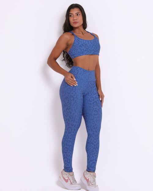 Conjunto Cal�a Legging B�sica New On�a Fit + Top Lu