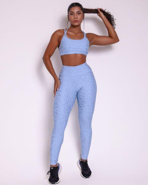 Conjunto Cal�a Legging B�sica New On�a Fit + Top Lu