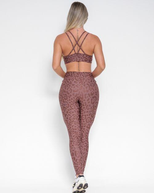 Conjunto Cal�a Legging B�sica New On�a Fit + Top Lu