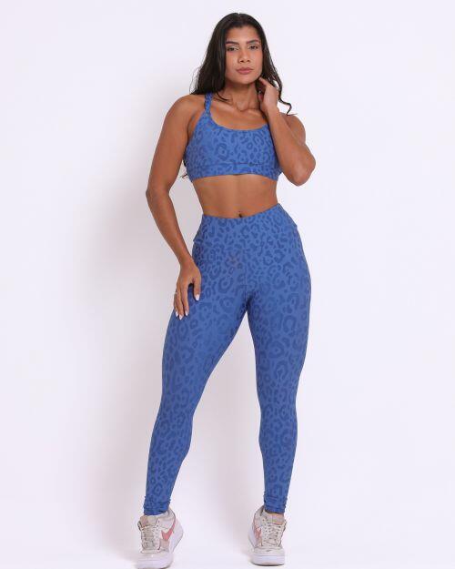 Conjunto Cal�a Legging B�sica New On�a Fit + Top Lu