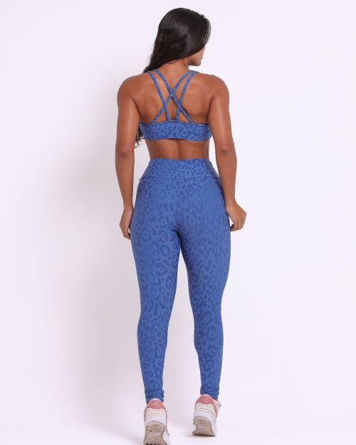 Conjunto Cal�a Legging B�sica New On�a Fit + Top Lu