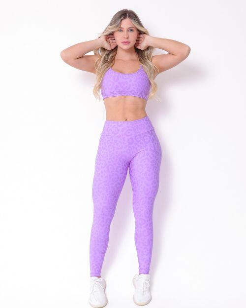 Conjunto Cal�a Legging B�sica New On�a Fit + Top Lu
