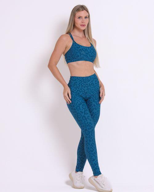Conjunto Cal�a Legging B�sica New On�a Fit + Top Lu