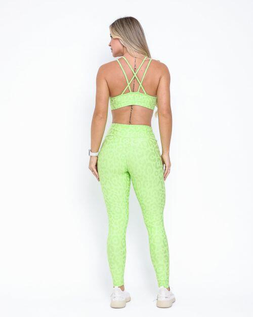 Conjunto Cal�a Legging B�sica New On�a Fit + Top Lu