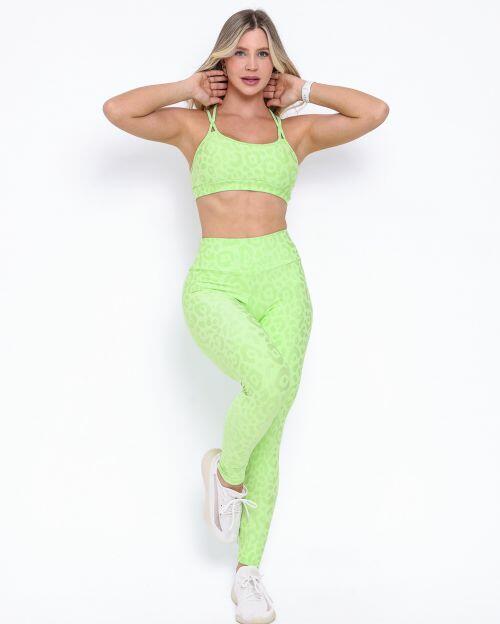 Conjunto Cal�a Legging B�sica New On�a Fit + Top Lu