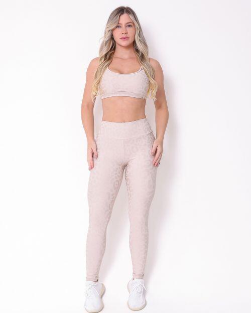 Conjunto Cal�a Legging B�sica New On�a Fit + Top Lu