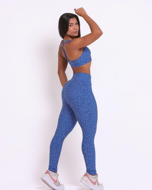 Conjunto Cal�a Legging B�sica New On�a Fit + Top Lu