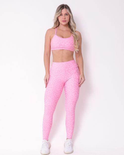 Conjunto Cal�a Legging B�sica New On�a Fit + Top Lu