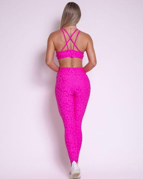 Conjunto Cal�a Legging B�sica New On�a Fit + Top Lu