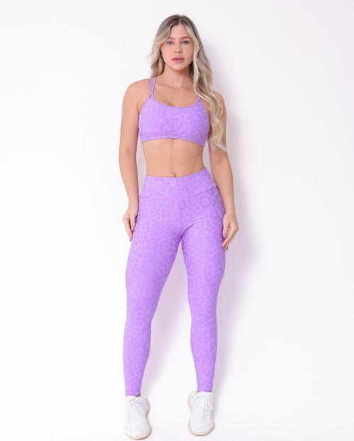 Conjunto Cal�a Legging B�sica New On�a Fit + Top Lu