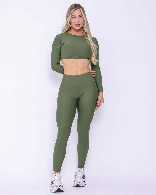 Conjunto Calça Legging Básica Light + Top Maria