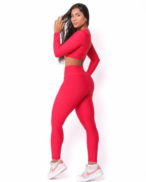 Conjunto Cal�a Legging B�sica Light + Top Maria