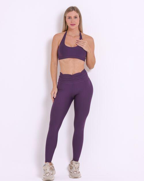 Conjunto Calça Básica Cós Franzido Light + Top Jhully