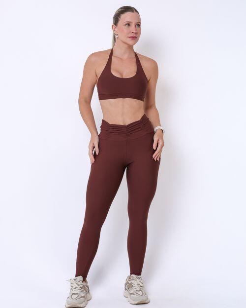 Conjunto Calça Básica Cós Franzido Light + Top Jhully