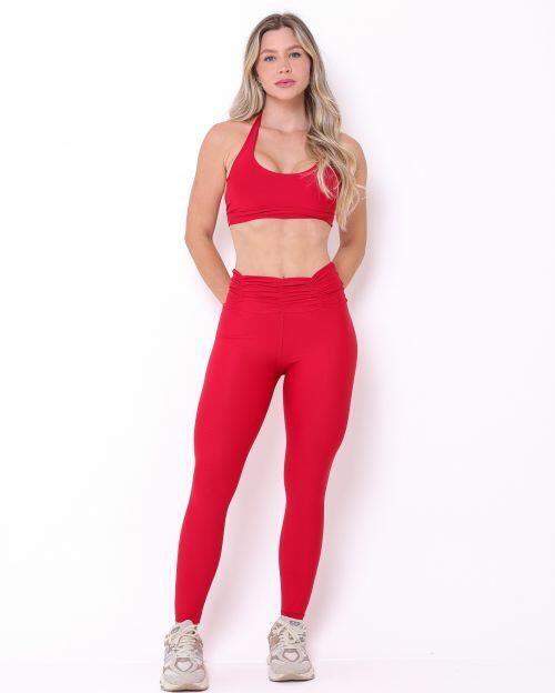 Conjunto Calça Básica Cós Franzido Light + Top Jhully