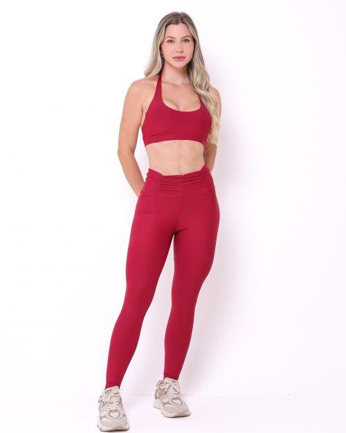 Conjunto Calça Básica Cós Franzido Light + Top Jhully