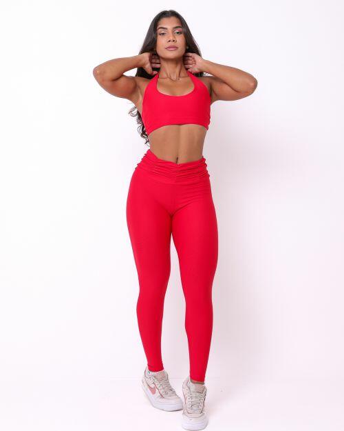 Conjunto Calça Básica Cós Franzido Light + Top Jhully