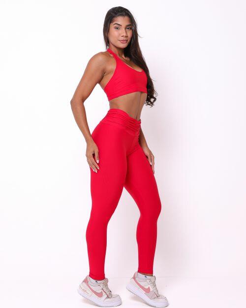 Conjunto Calça Básica Cós Franzido Light + Top Jhully