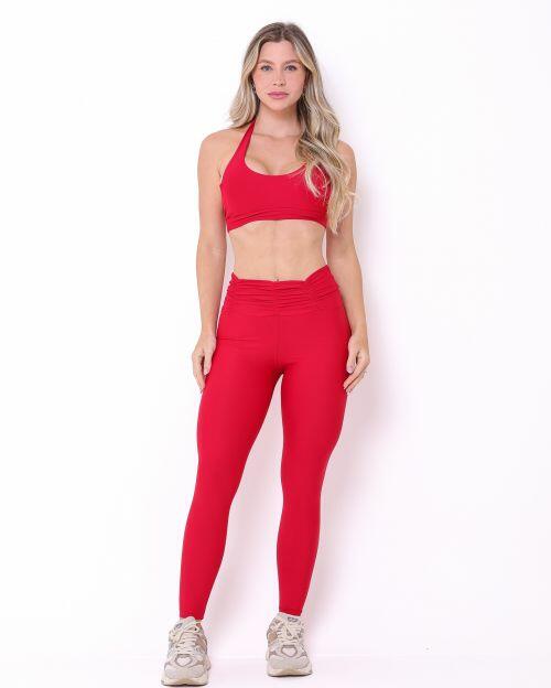 Conjunto Calça Básica Cós Franzido Light + Top Jhully