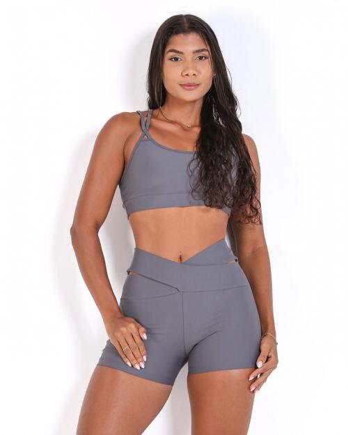 Conjunto Short B�sico C�s Cruzado Light + Top Lu