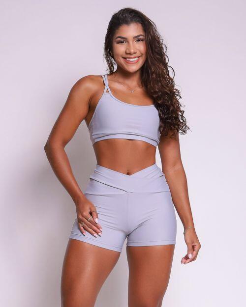 Conjunto Short B�sico C�s Cruzado Light + Top Lu