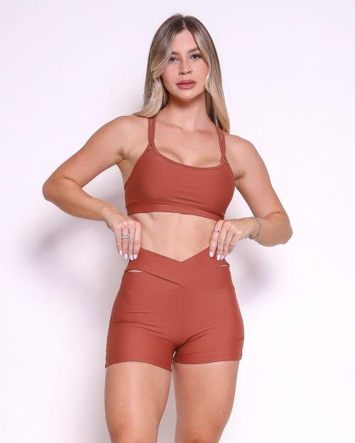 Conjunto Short B�sico C�s Cruzado Light + Top Lu