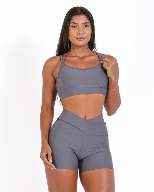 Conjunto Short B�sico C�s Cruzado Light + Top Lu