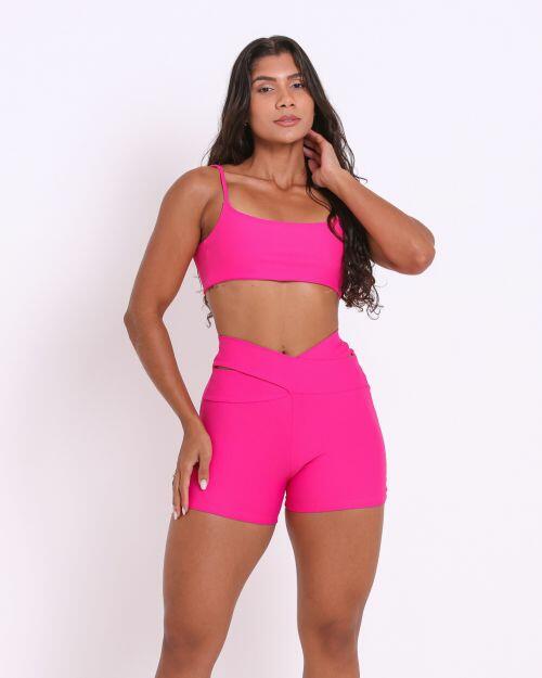 Conjunto Short Básico Cós Cruzado Light + Top Ju