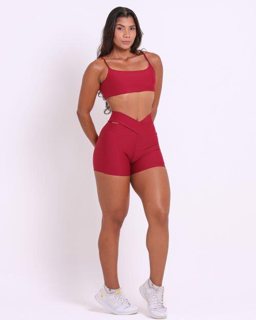 Conjunto Short Básico Cós Cruzado Light + Top Ju
