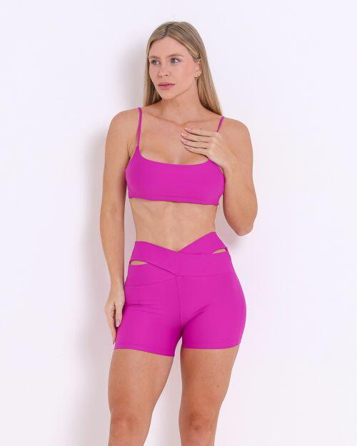 Conjunto Short Básico Cós Cruzado Light + Top Ju